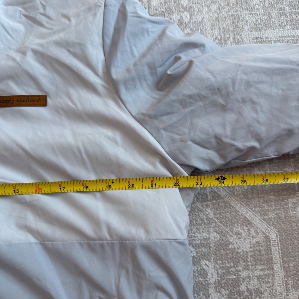 Simply Southern Colorblock Pullover Anorak Jacket Women's Size L Light Gray - Picture 7 of 8